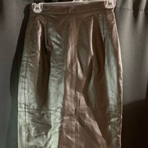 Jonathon Paris Argentina Brown Leather Skirt 5/6